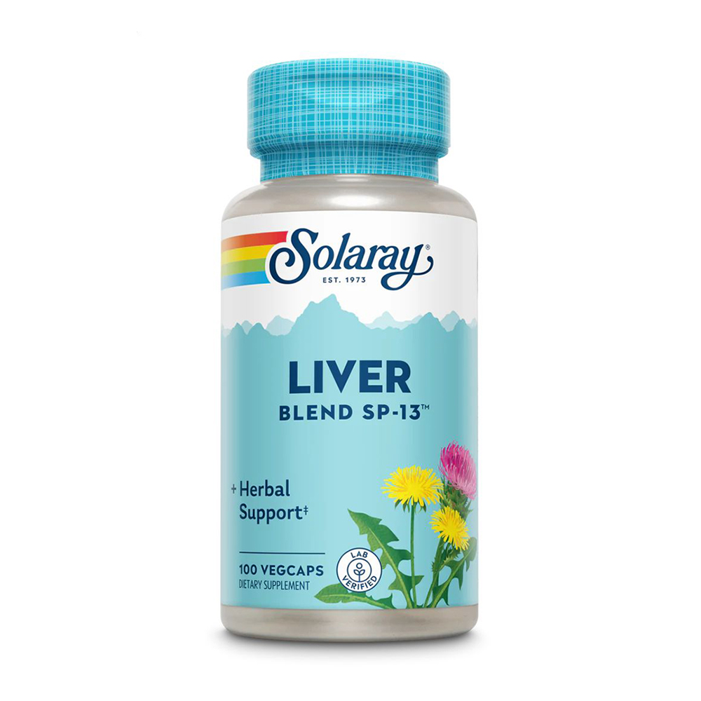 Комплекс для підтримки печінки Solaray Liver Blend SP-13, 100 вегетаріанських капсул